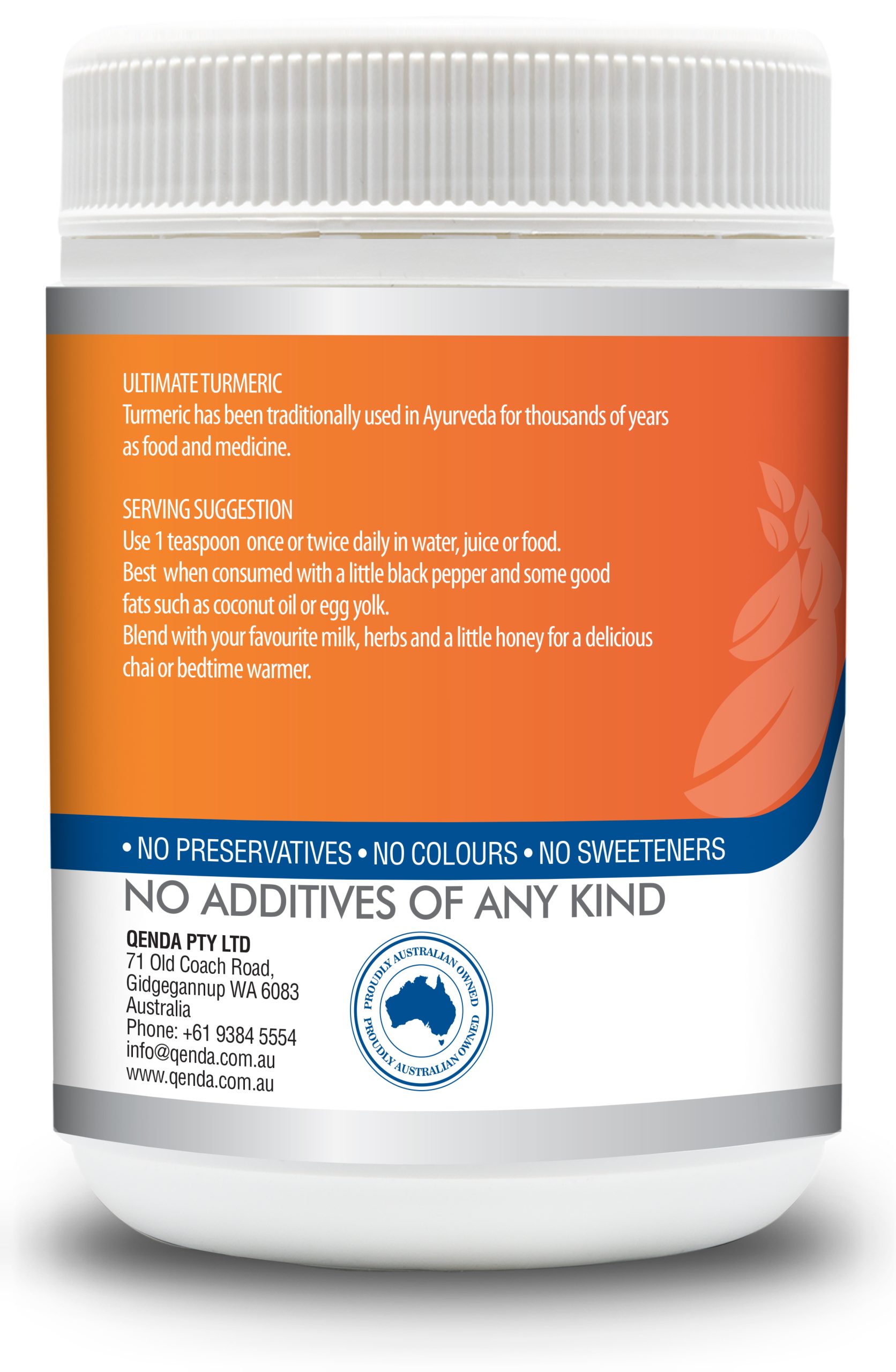 Qenda Ultimate Turmeric Left View