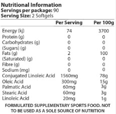 Step 3 Procla Essential Nutrition Information Panel